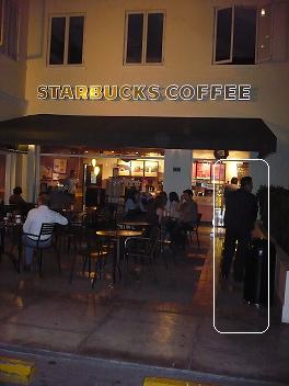 Circled - A Peruvian Starbucks "Bouncer"